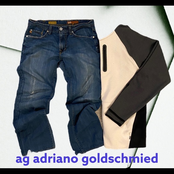 Mens AG jeans The Protege 32 x 28 blue relaxed jeans professionally hemmed - Picture 1 of 9